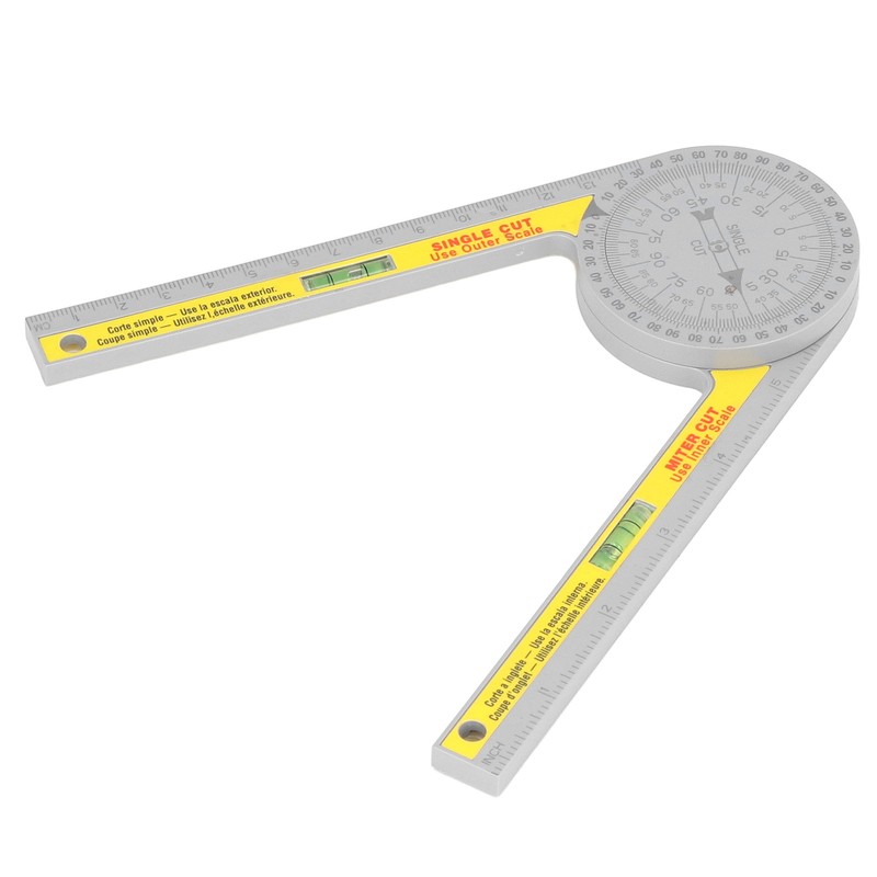 6Pcs Scribing Tool Protractor Angle Scriber Measuring Ruler Pencil Set