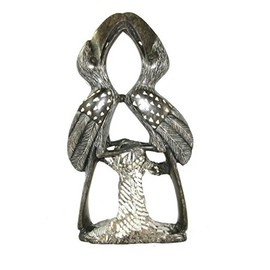 The Friendly Trading Co Hornbill Bird Sculpture in Serpentine Stone 27 cm 11 inch 2.5 kgAfrican Hand Crafted by Shona People of Zimbabwe Home Pond Aquarium