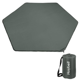 Hoybell Hexagon Playpen Mat, Compatible with POP N GO Baby Playpen, 59 inch Self Inflating Mattress Pad, Portable and Comfortable Play Yard Mat with Carry Case - Dark Grey
