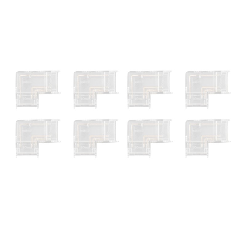 8pcs LED Strip Light Connector Professional Transparent 3Pin L Shaped