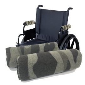 We&Life Wheelchair Armrest Pads (Pair, Camouflage, 9 inch)-Wheelchair Cushions for Seniors & Adults | Arm Rest Padded Cover | Armrest Covers for Office & Transport Chair & Mobility Scooter