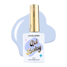 Twinkled T Gel Baby Gel Nail Polish - Long Lasting 15ml Soak Off LED UV Nail Lamp Gel Polish for Nail Art 0.5oz (Late Bluemer)