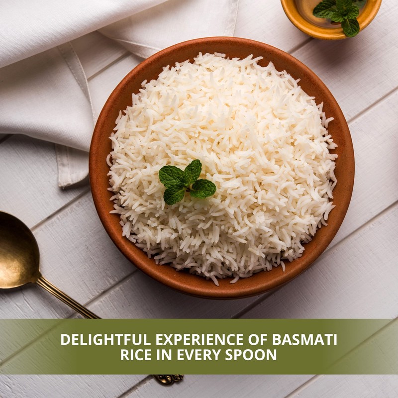 Himalayan Chef Basmati Rice,Extra Long Grain Rice Fluffy Quick Cooking