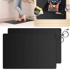 Urvoix Grounding Mat for Feet, 35.4"x23.6" Earth Mat Grounding Pad for Bed, Grounding Mat Kit for Desk, Improve Sleep, Supports Energy, Relieve Anxiety w/ 15 Foot Cord & Conductive Test Pen
