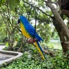 BSIRZAM Hanging Parrot Macaw Sculpture Ring Perch Indoor/Outdoor Statue for