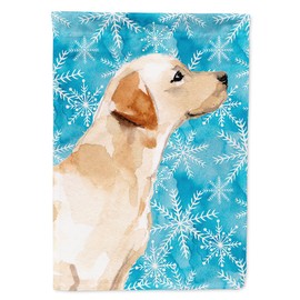 Caroline's Treasures BB9458GF Yellow Labrador #2 Winter Flag Garden Size, Small, Multicolor