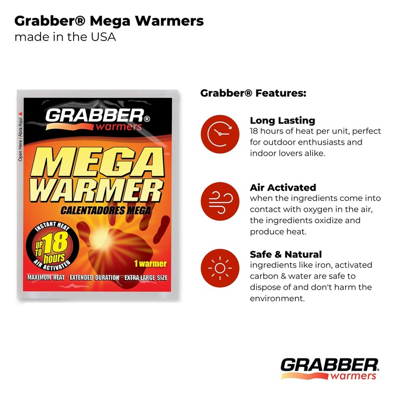 Grabber 18 Hour Body Warmers l 10 Unit Value Pack