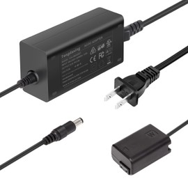 Tengdaxing AC-PW20 - Adaptador de corriente continua NP-FW50 - Batería simulada para Sony Alpha ZV-E10, A5000, A5100, A6000, A6100, A6300, A6400, A6500, A7, A7 II, A7R, A7R II, A7S, A7S, A7S XX100