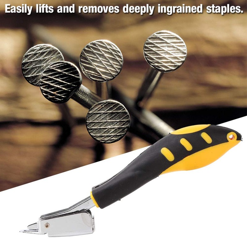 Easy Staple Remover Tool with Rubber Handle, Heavy Duty Staple