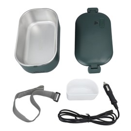 Electric Lunch Box 48W 1L Capacity Efficient Even Heating Washable Portable Food Warmer for Travel Office 12V