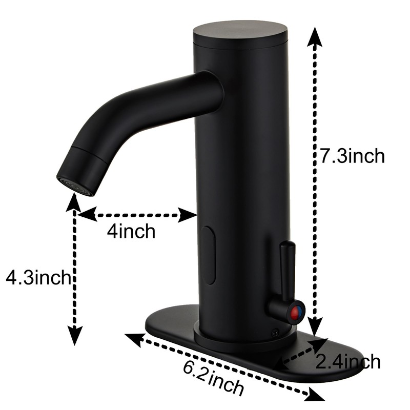 HHOOMMEE Automatic Touchless Bathroom Sink Faucets Sensor Motion Activated Hands