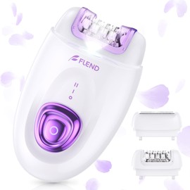 Facial Epilator for Women, Facial Hair Epilator for Women with 2 Speeds, Facial Epilator 2 in 1 Cordless for Epilation and Shaver, Epilator with LED Light for Face, Body, Armpit, Bikini and Leg