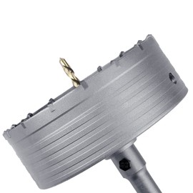 150mm / 5.9 inch Concrete Hole Saw with 220mm SDS Plus Shank Connecting Rod, GUICGOC Tungsten Carbide Teeth (7.7mm x 4mm) Cement Hole Saw for Concrete Cement Brick Wall Stone 150mm / 5.9 inch