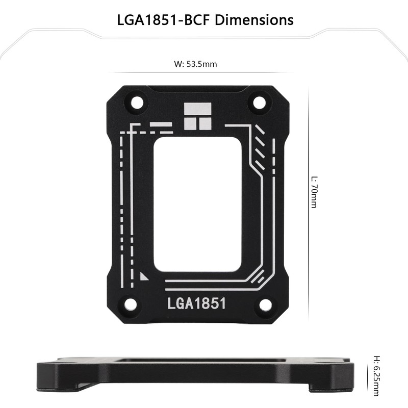 Thermalright Lga1851 BCF Black CPU Holder,CPU Anti Bending Fixed Bracket,Easy