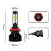 SHENKENUO 4 Sides H11 LED Headlight High or Low Beam