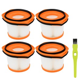 SHIGATSU 4 Pack Removable and Hand-washable Replacement Filter for Shark Wandvac System WS620 WS630 WS632 WS642 WS632BLBRN WS632GDBRN WS632GNBRN WS632PKBRN WS632RGBRN,Compare to Part # XFFWV360