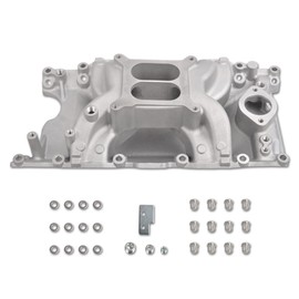 FGJQEFG Intake Manifold Aluminum Dual Plane Compatible with 1967-2003 Small Block Chrysler Mopar 318 340 360