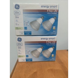 GE 4 bulbs, ￼GE energy smart 65 W replacement directional indoor floodlight R 30