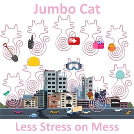 Cat Jumbo Paper Clips (2 Inch, 10 Pcs Pink Paperclips) Large Colored Office Supplies Cute Paper Clips