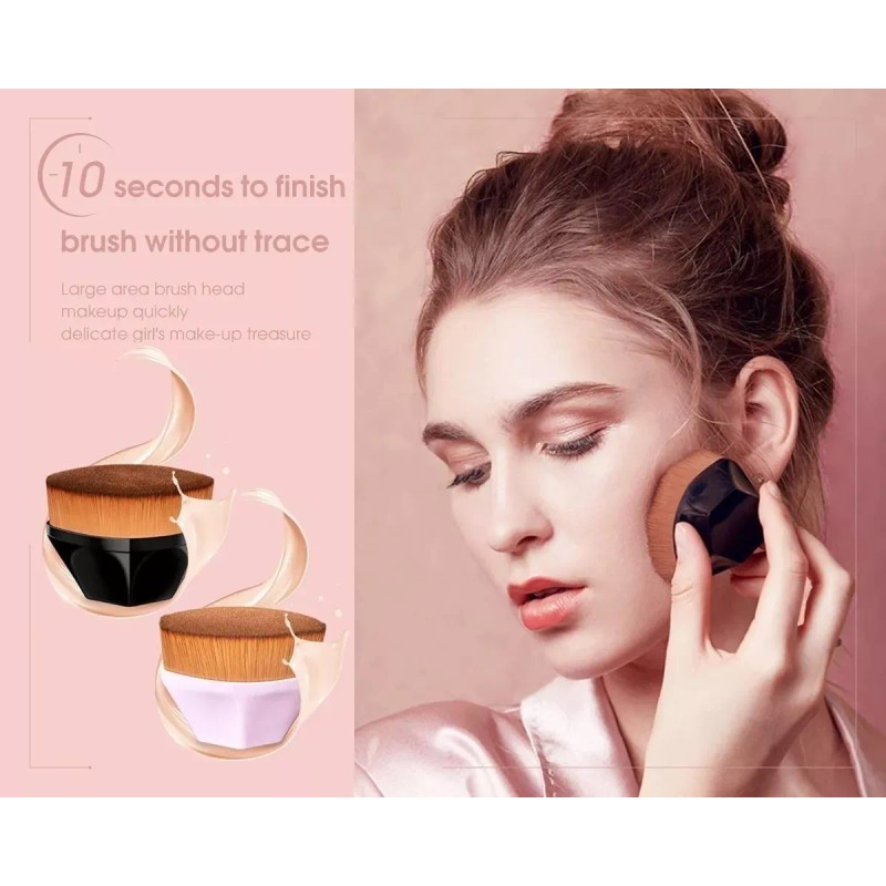 Factorinx Kit 2 Brochas De Maquillaje Alta Densidad, Estuche De