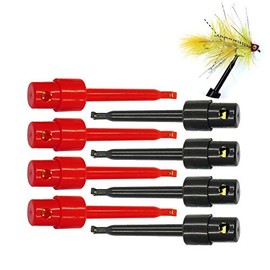 Greatfishing Long Tip Hackle Pliers, Fly Hook Hackle Pliers, Flies Lures Or Hooks Display, Feather Clips Rapping Hackle Tools for Fly Fishing Nymph Flies (B: 8pcs Hook Hackle Pliers Combo)