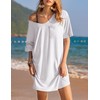 Ekouaer Womens Tshirt Nightgown Cotton V Neck Sleepshirts Comfy Casual