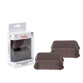 DECORA, 0339883 Mini Plumcake Mould, Convenient for Baking, Presenting and Gifting Mini Plumcakes, Heat Resistant up to 220°C, Made in Italy, Brown