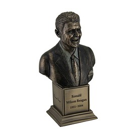 Veronese Design Ronald Wilson Reagan Bronze Finish Statue On Inscribed Plinth
