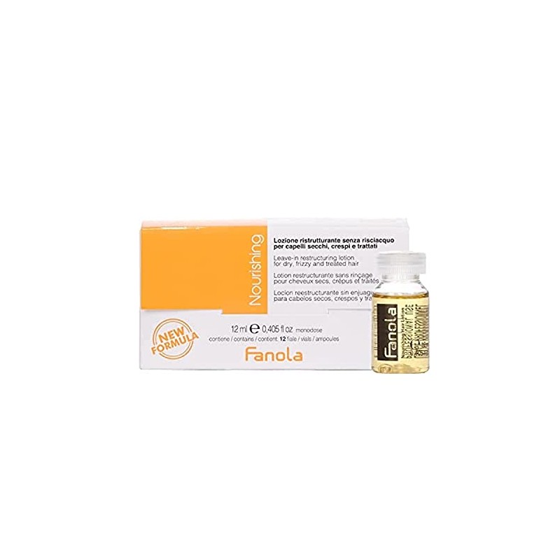 Fanola Nourishing Restructuring Leave-In Lotion 12 Ampoules of 12 ml
