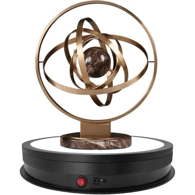 3 Color LED Light Base Non-Slip Rotating Display Stand, 110Lbs