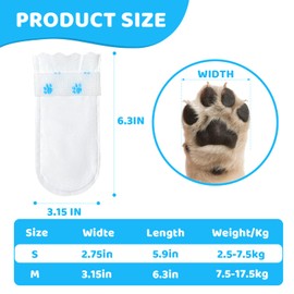 Disposable Waterproof Dog Boots for Paw Protection, 20 Pcs Pet Shoes with Adjustable Self-Adhesive Bandage, Dog Disposable Foot Covers for Outdoor & Indoor Walking(Middle)