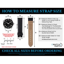 Ewatchparts 22mm-24mm Rubber Diver Watch Band Strap With Deployment Clasp Buckle Compatible With Panerai