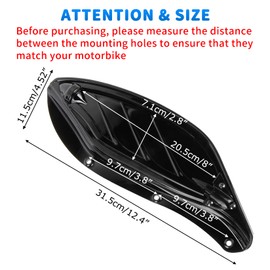 psler Adjustable Air Deflector, Side Wing Deflectors Fairing Air Deflector for Touring Street Glide, Electra Glide, Trike, Ultra Classic, CVO 1996-2013, Black