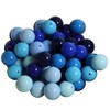 20mm Bulk Package 64pc Mixed Blue Solid Acrylic Chunky Bubblegum