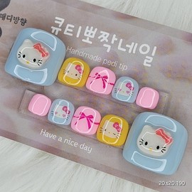 Hello Ribbon Homemade Pedi Tip - Paddy A Thumbman (-7,000 won) / 헬로 리본 수제페디팁 - 패디A엄지만 (-7,000원)