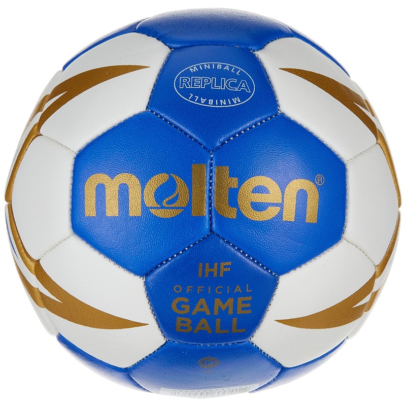 Molten Kids' H00X300-BW Mini handball ball Blue/White/Gold, One Size