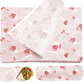 Aieraczy 100 Sheets of Cheese Paper, 26 x 36 cm Non-Stick Bread Paper, Greaseproof Paper, Meat Paper, Wax Paper for Food, Butter, Burgers, Pizza, Sandwiches, Cakes