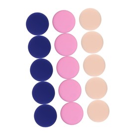 Housoutil 15pcs Dual-use Makeup Sponge Non-latex Wet and Dry Powder Puff for Foundation Application Easy to Clean Portable Tool and Skin Tone