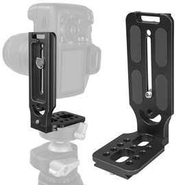 CS PRIORITY Aluminum Alloy Universal L-shaped Quick Release Plate Horizontal and Vertical Photography L Bracket (black)