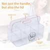 Brabtod Clear Dog Storage Organizer,Pet Grooming Supplies Organizer with Handle,5