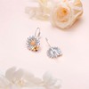 Daisy Bee Earrings 925 Sterling Silver LeverBack Drop Dangle Earrings