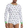 Landofgenie Mens Onesie Long Sleeve Bodysuit One Piece Pajamas Snap
