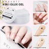 Makartt 4 in 1 Glux Gel Clear Solid Nail Extension