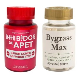 Kit 1 Bygrass Max Y 1 Inhibidor Del Apetito Sin Sabor                                                                                                 
