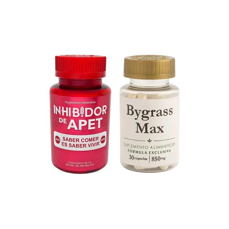 Kit 1 Bygrass Max Y 1 Inhibidor Del Apetito Sin
