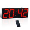 CHKOSDA Digital Wall Clock with Double Sided Display, Large LED