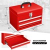 Auto Dynasty 14" Portable Tool Box Steel Metal Tool Boxes