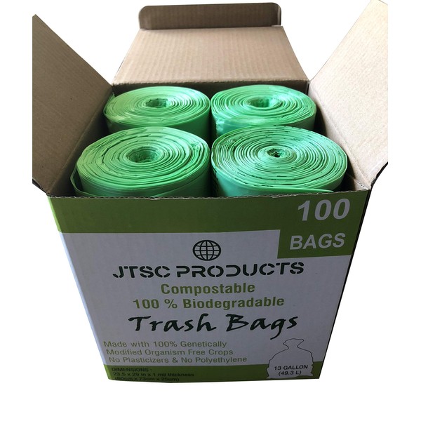 Compostable Trash Bags 100% Biodegradable Trash Bags Kitchen Trash Bags ...