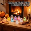 150 Pcs Halloween Luminous Mini Ghosts Figures, 7 Colors Little