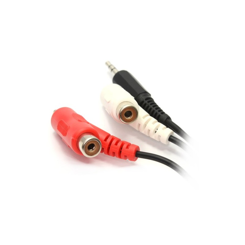 kenable 3.5mm Stereo Jack to Twin Right Angle RCA Phono